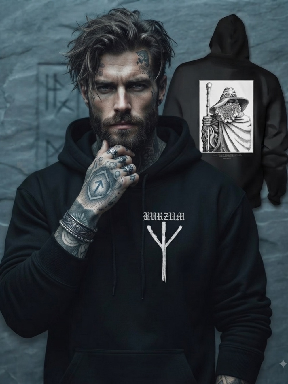 Black Metal Burzum Ambient Hoodies Cotton Streetwear Hooded Pullover Sz S-3XL